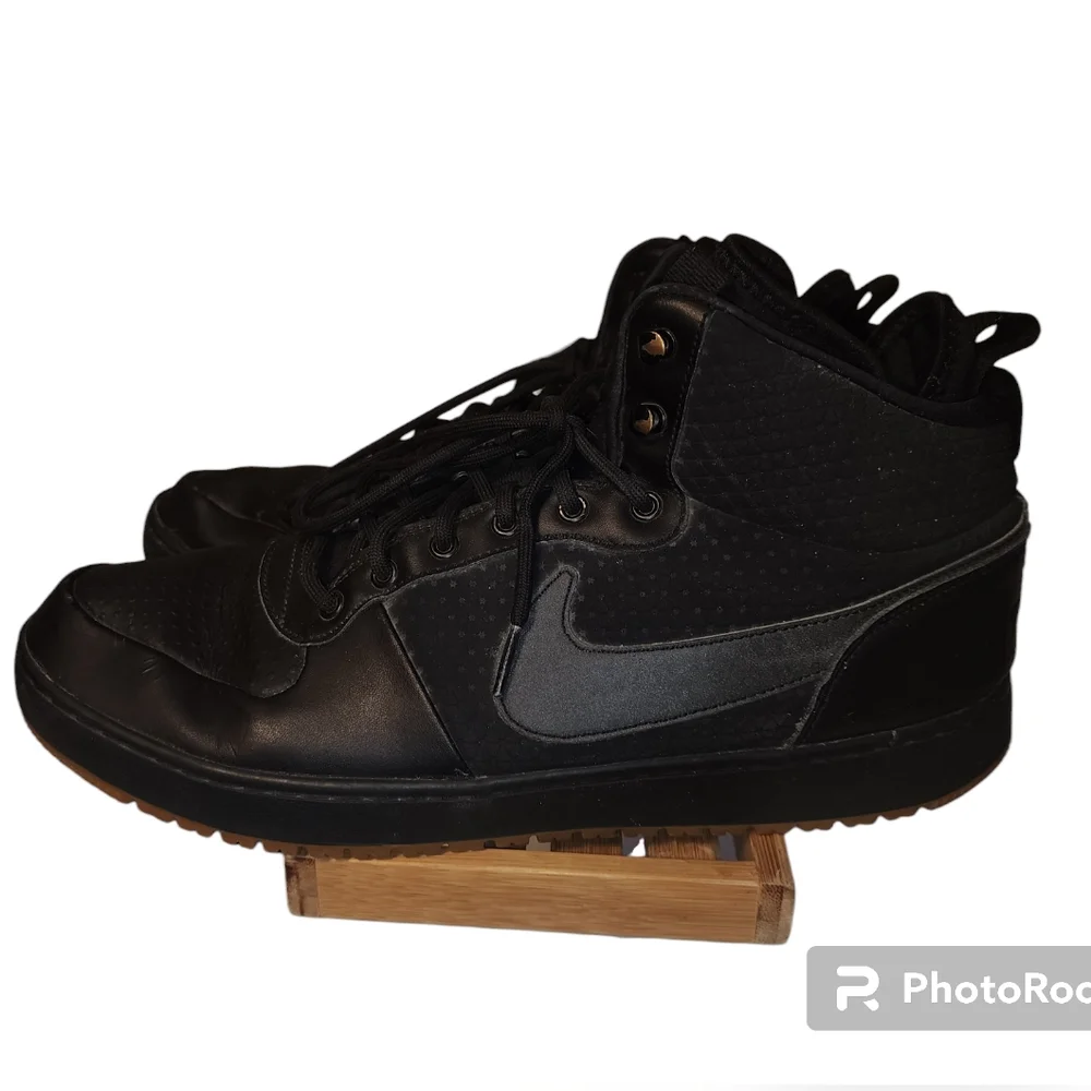 Nike Ebernon Mid Winter Men's Water Resistant Sneakers Nike AQ8754-001 Black/Gum - Picture 1 of 7